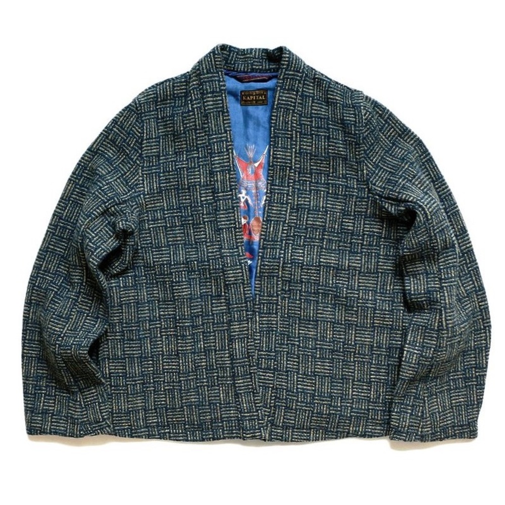 Kapital Jo-Mon Sha-ka tweed jacket blue size 1 New small/xs